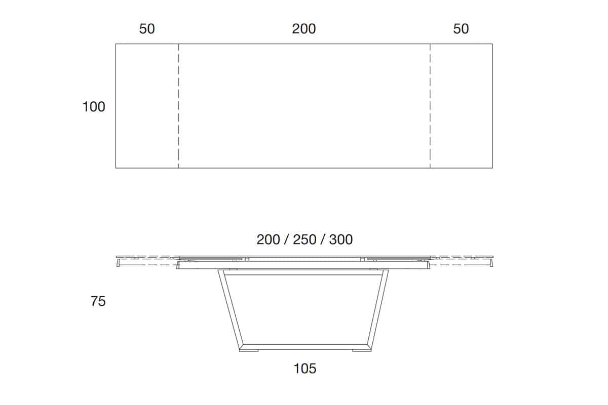 Doly extendable rectangular table is made in Italy and realized with natural and high-quality materials. Discover our selection of ceramic table.
