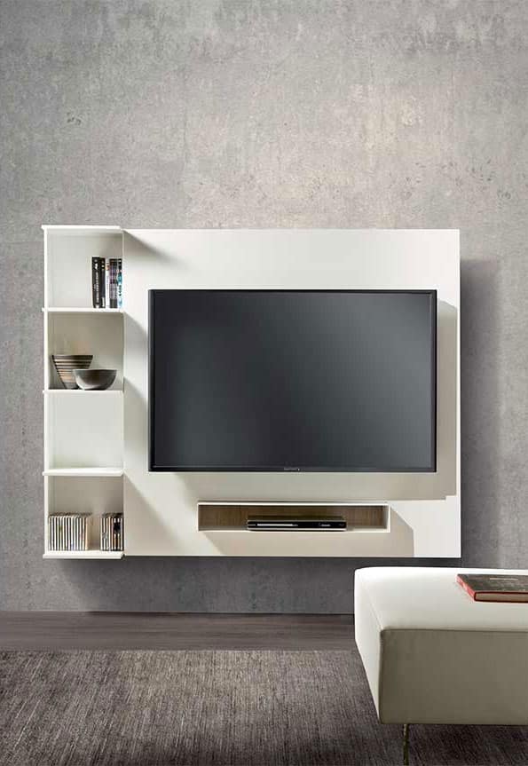 Meuble porte TV orientable avec bibliothèque. Vente en ligne de porte TV design made in Italy. Transport offert. Achetez nos meubles haut de gamme italiens.