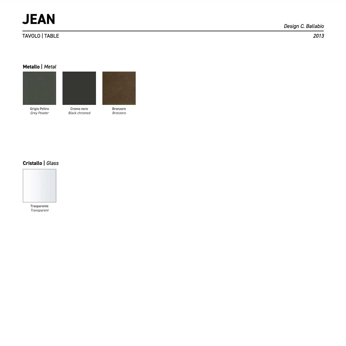 Jean tondo - tavolo rotondo con base in metallo e piano in vetro - finiture disponibili