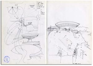 Mac-Niteroi-schema-Oscar-Niemeyer-disegno-a-mano