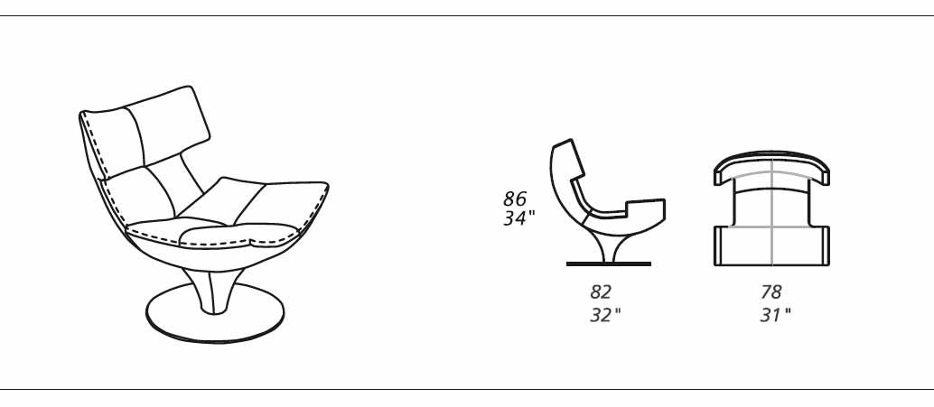 Harley swivel armchair - Image 7