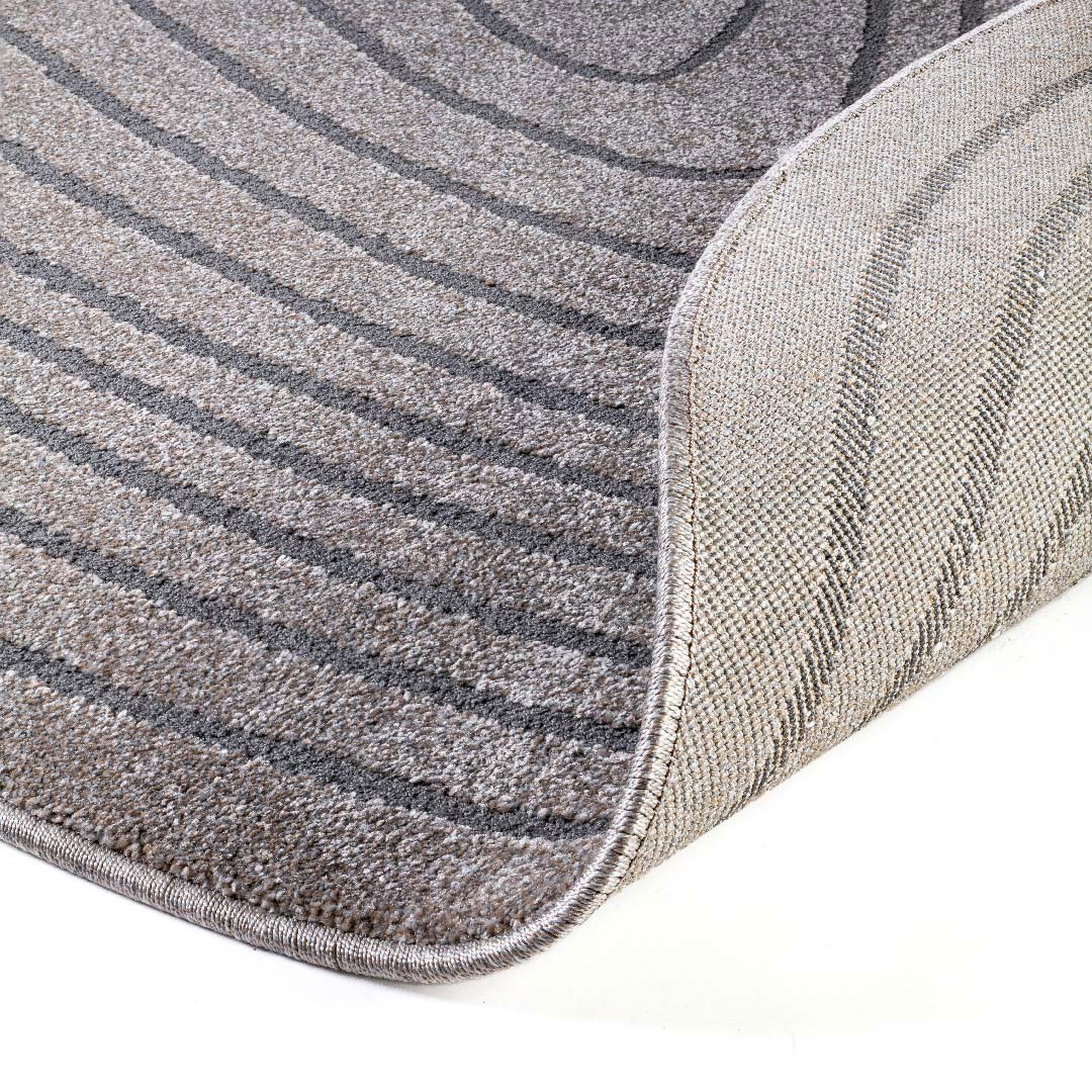 Tappeto rotondo Cortina Sfera Grey: concentrici grafici e grande versatilità.