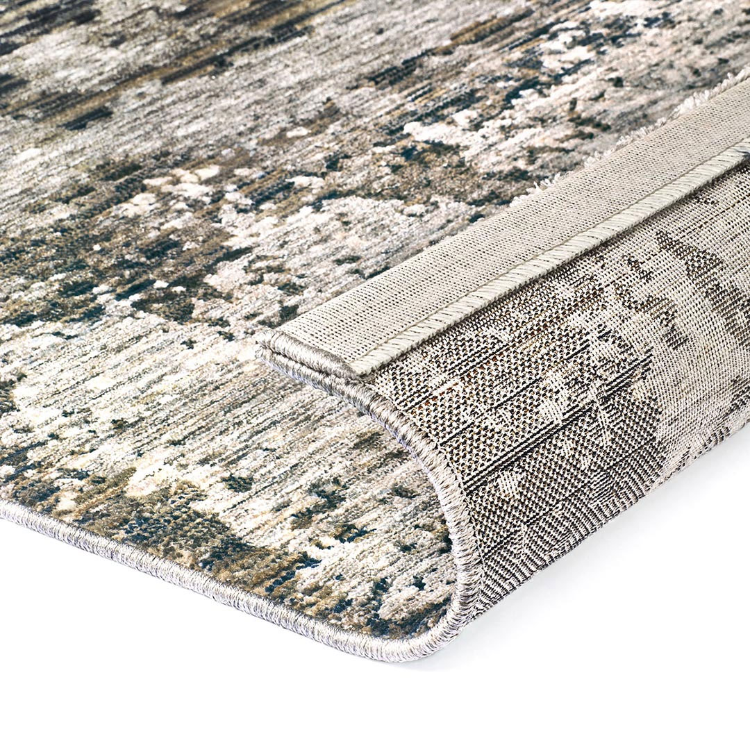 Tappeto rettangolare Elixir 1443/RD9 H grigio chiaro marrone con motivo a macchie