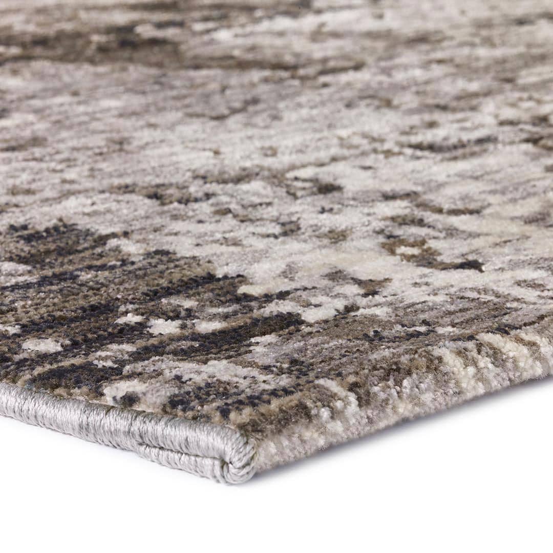 Tappeto rettangolare Elixir 1443/RD9 H grigio chiaro marrone con motivo a macchie