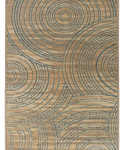 Tappeto Gabrielle 1079B/Q41 cerchi concentrici oro e turchese