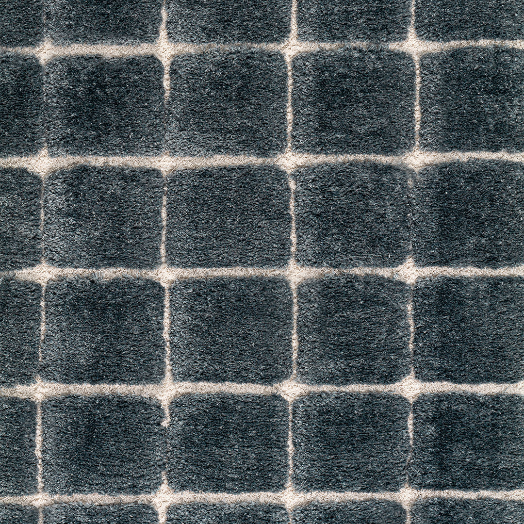 Tapis rectangulaire Venere 2 Bleu – polyester recyclé, velours 25 mm