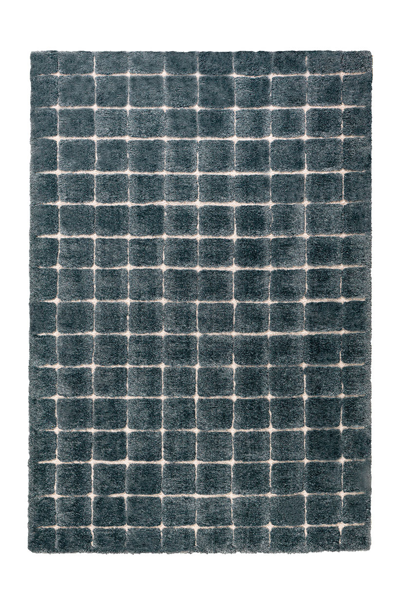 Tapis rectangulaire Venere 2 Bleu – polyester recyclé, velours 25 mm