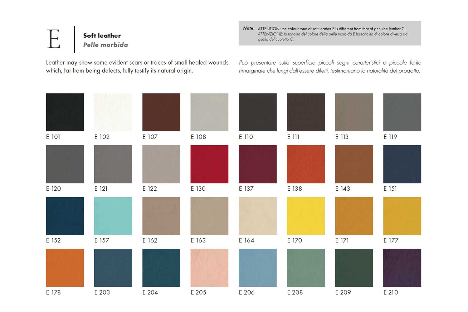 campionario pelle morbida E A2025
