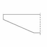 sezione del piano del tavolo Shuck